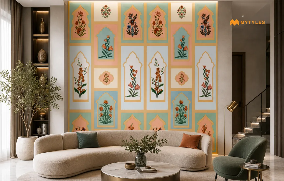 2x4 Tile living room